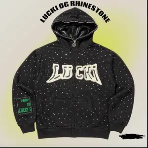Lucki Studios OGVVS RHINESTONE FULL ZIP Jackets Casual Fashion