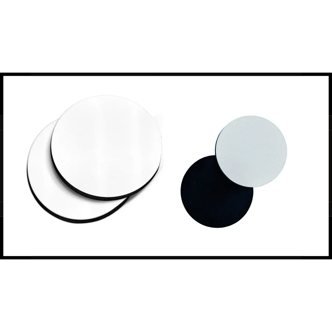 10 Pack | Sublimation Neoprene Car Coasters | Sublimation Blanks | 2.6”