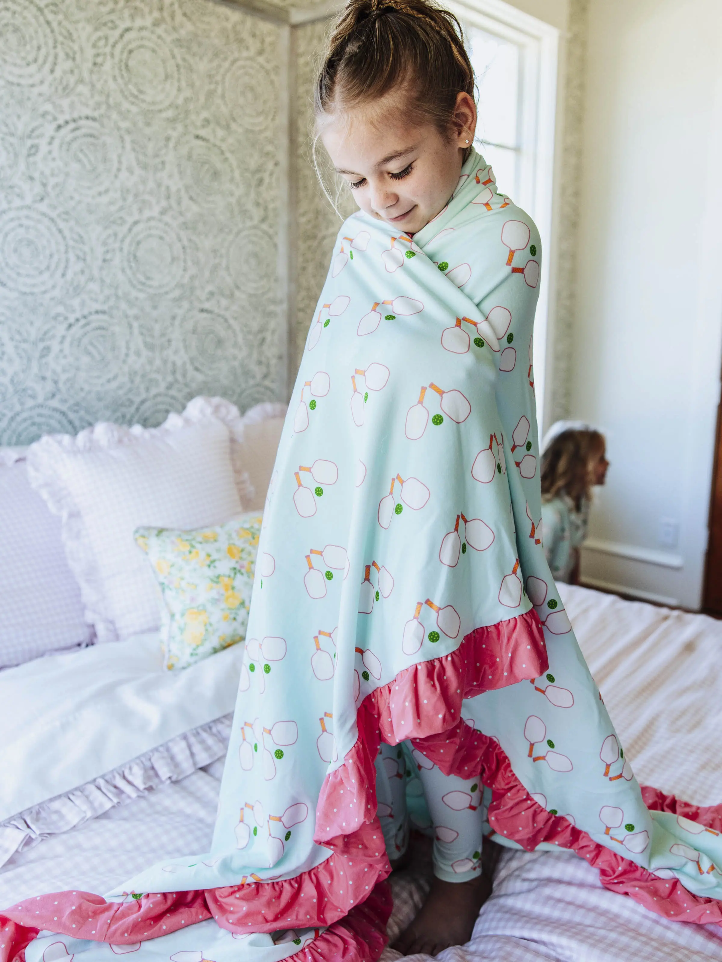 Dreamer Ruffled Blanket - Pickleball