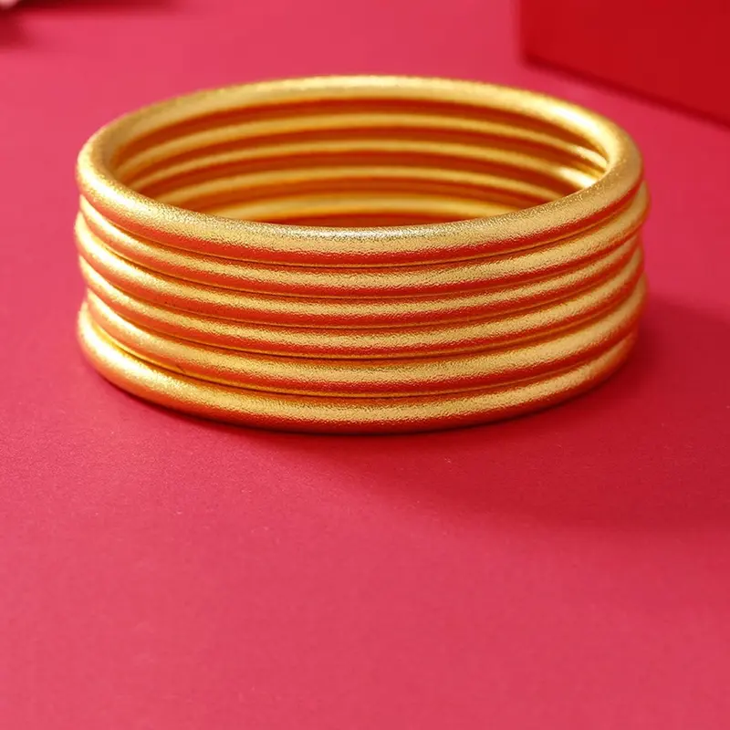 Vintage Minimalist Matte Bangle, Minimalist Bracelet, Copper Bangles, Fashionable Jewelry for Women & Men, Trendy All-match & Exquisite Jewelry for Birthday Gift