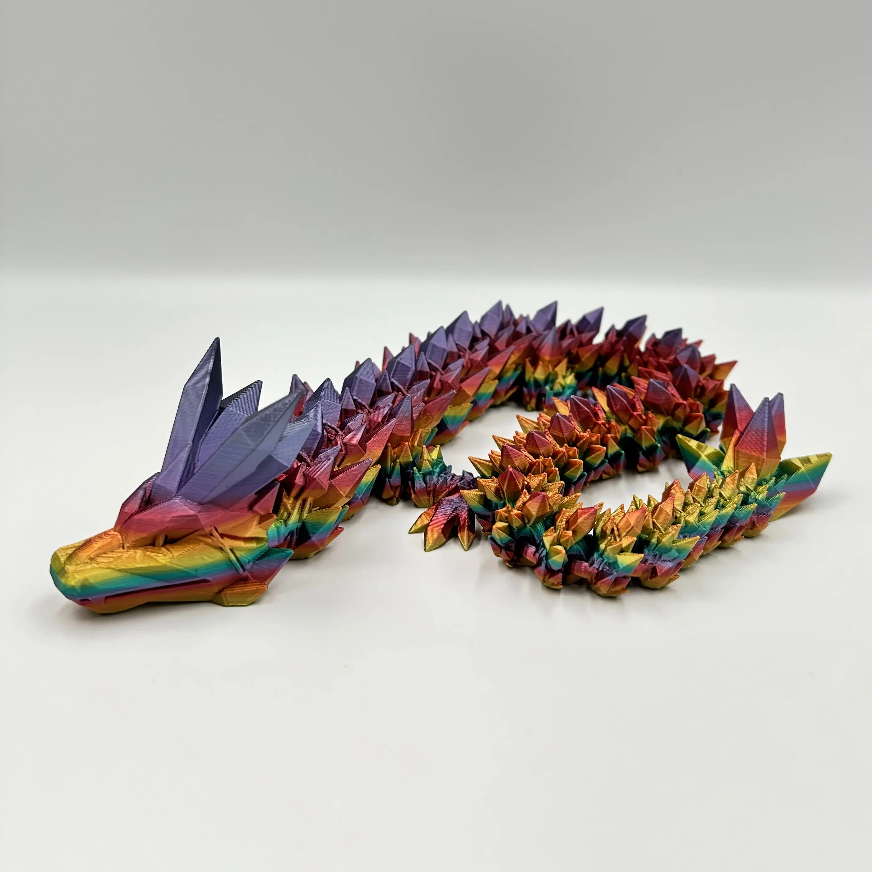 Large Crystal Dragon - 3D Printed Dragon Statue