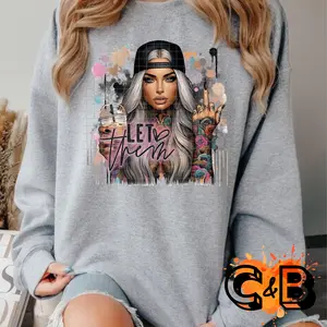 Let Them Babe - Premium Graphic Trendy T-Shirt for Casual Wear