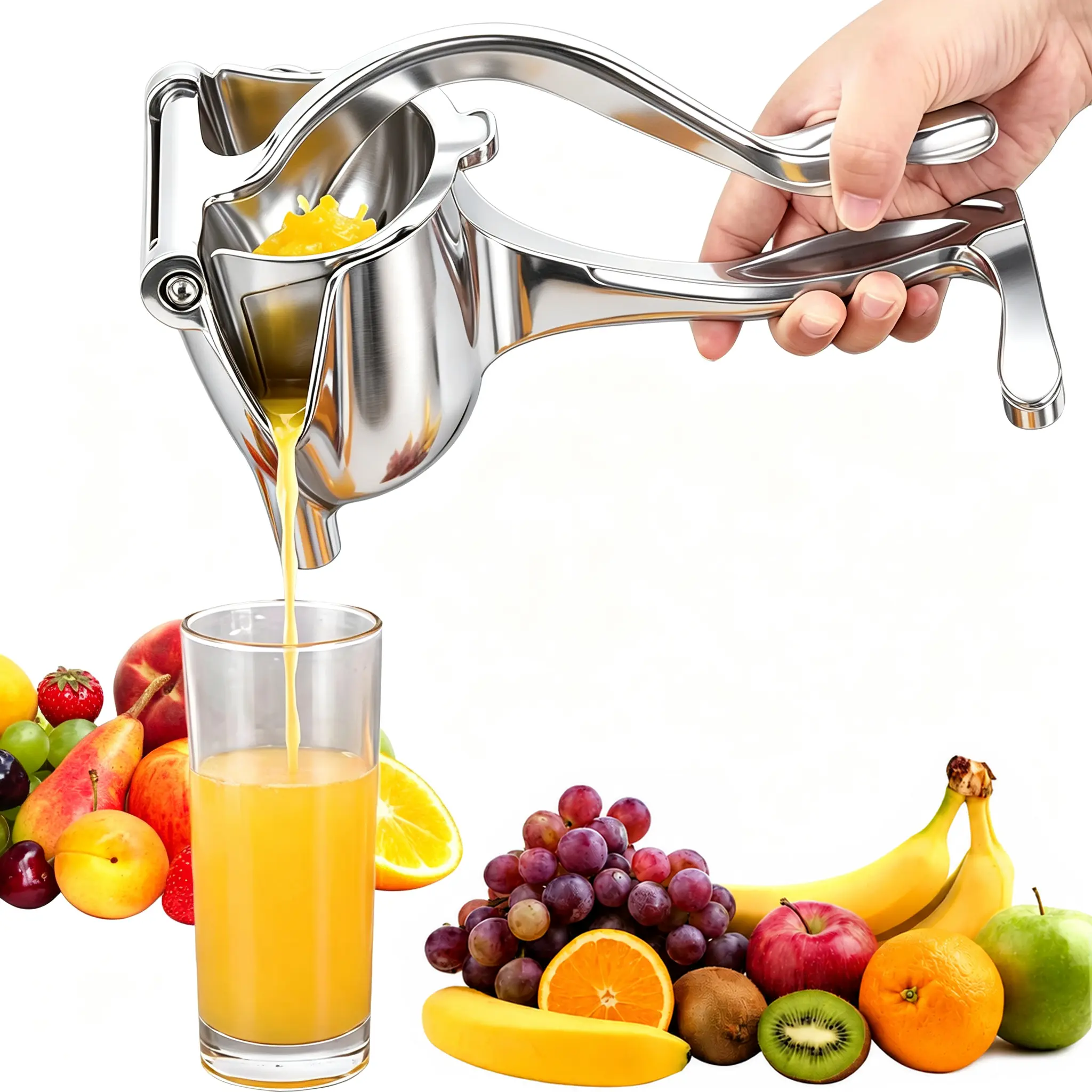 Manual Juicer - Manual Fruit Juicer, easy to juice, can efficiently extract juice from pomegranates, citrus, and other fruits, durable and compact, easy to use and clean manual citrus juicer.