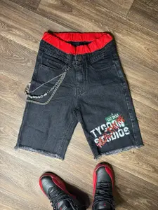 EST DOUBLE WAIST JORTS W/CHAIN