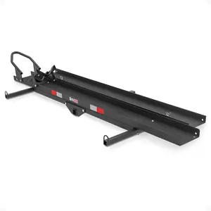 Black Widow Motorcycle Bike Carrier with Ramp for 2" Hitch, 600 Pound Capacity