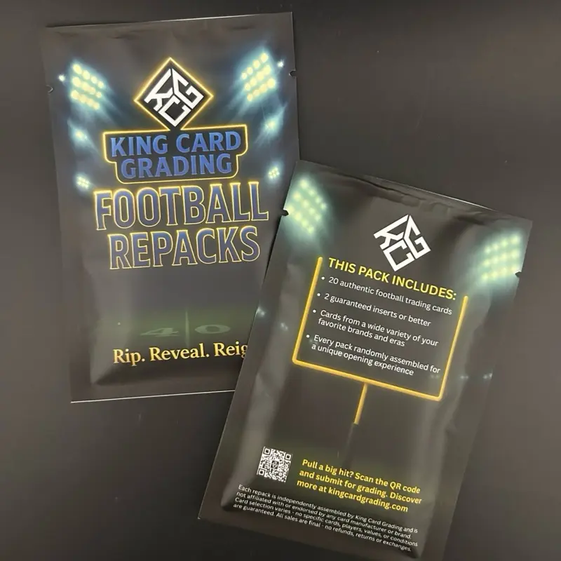 King Card Grading Football Repacks - Rip Reveal Reign Collectible Sports Trading Cards