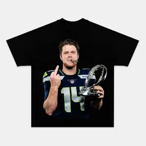Sam Darnold Youth And Adult T-Shirt And Sweatshirt, Graphic Tees, Tees, Graphic Shirts, Football Star Portrait Shirt, Seahawks Quarterback Fan Apparel, Vintage Sports Streetwear Gift Tee For Men Women Kids