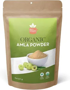 SPICY ORGANIC Amla Powder - 100% Pure USDA Organic - Amla Powder for Hair & Beverages - 8 OZ Healthcare Dietary Optimum
