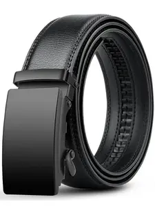 Men's Business Belt, Casual Daily Wear PU Leather Waistband, Adjustable Fit for Formal & Casual, All Seasons Use, PU Leather Belts, Adjustable Buckle, Casual Dress Belt