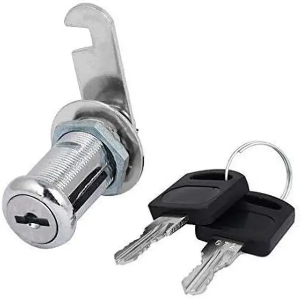 YUEWO Cabinet & Drawer Locking System, 19mm x 30mm (1.125in) Thread Security Cylinder Cam Lock with 2 Keys