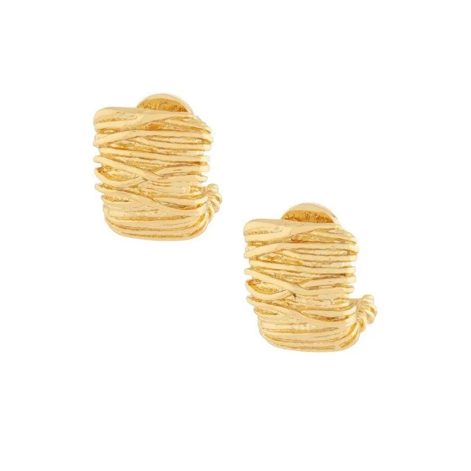 Talis Chains - Textured Nugget Earings - Gold
