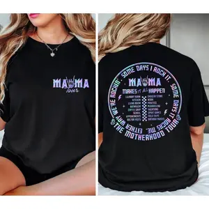 Mama T-shirt | Motherhood Tour Shirt | Retro Rock Concert Mama Tee