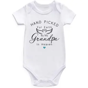 hand picked for earth by my grandpa grandma in heaven pregnancy announcement for grandparents baby bodysuits