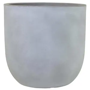 14in Mosswood Resin Planter, Gray
