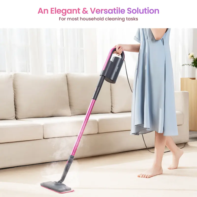 Schenley 18-in-1 Steam Mop with Detachable Handheld Steamer for Walls, Floors, Tiles, Tackles Grease & Sticky Messes, Includes Multiple Accessories Cleaning Tools Cleaning Set 1