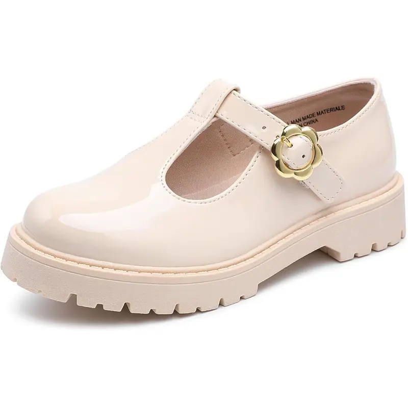 slim fit dress slacks Doe A Dear Kids' Mary Jane Flat in Light Gold at Nordstrom Rack, Size 11.5Us / 29EU main image 1