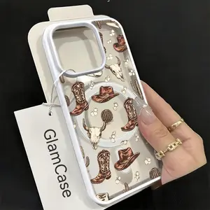Cowboy Boots and Hats Phone Case， Rustic Western Style for iPhone 17 16 15 14 13 12 11 Plus Pro Max.A17