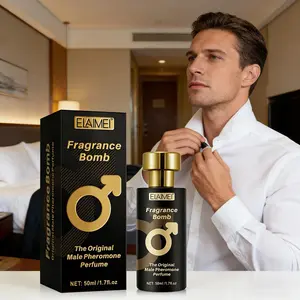 Elaimei Men's Pheromone Perfume 50ML/1.7fl.oz, Fresh Herbal Woody Scent, Exclusive Men's Fragrance, Ideal for Parties and Bars