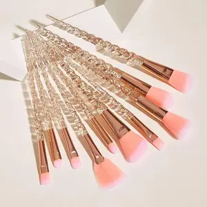 Portable Makeup Brush Set, 10pcs/set Lightweight Makeup Brushes with Soft Bristles, Professional Makeup Tools for Women