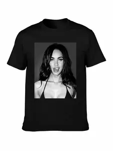 Megan Fox T-shirt Retro 90s Jennifer's Body T-shirt Size Round Neck Print Spring/Summer Loose Large Size Fashion Trend Casual Sports Men's and Women's Y2K