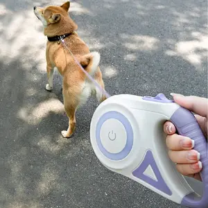 [HipiPet] LED Flashlight Retractable Dog Leash – Automatic Extendable Leash with Non-Slip Handle for Small & Medium Dogs, Adjustable Rope for Night Walks Harnesses dogaccessories