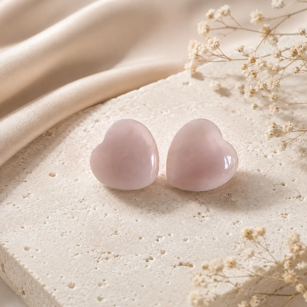 Ella Soft Pink Heart Earrings