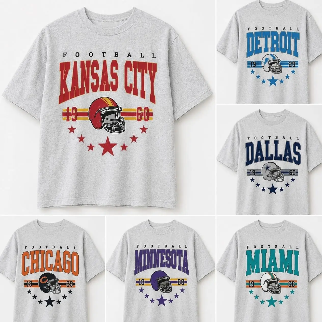 Vintage Football City Graphic Tshirt, Chicago Inspired Sports Tshirt, Retro Fan Pullover, Unisex Gift L8P