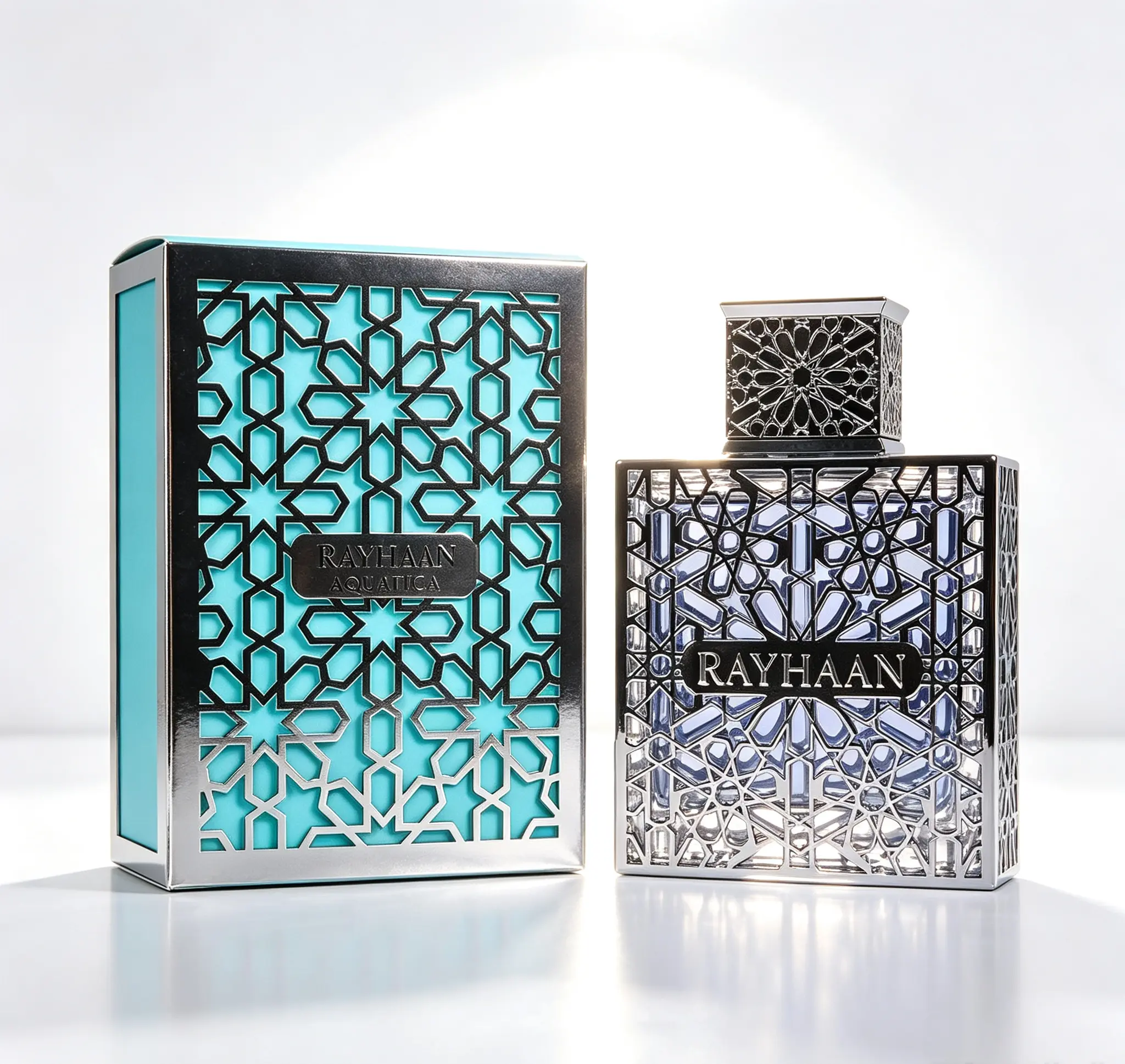 Rayhaan Aquatica Eau de Parfum Spray for Men, Fresh Marine Citrus Clean Scent, Long‑Lasting Masculine Fragrance, 3.4 Ounce / 100ml