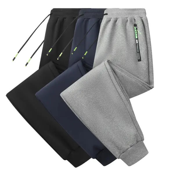 Men's four-season sweatpants, large lace-up waist casual pants, suitable for spring, summer and autumn, school season daily wear, fashionable men's clothing styles, School Daily Use, All Seasons, Drawstring Closure