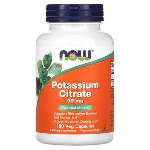 NOW Foods Potassium Citrate, 99 mg, 180 Veg Capsules NOW Foods Potassium Citrate, 99 mg, 180 Veg Capsules