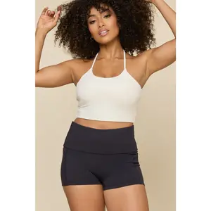 Foldover Booty Short - Cool Black