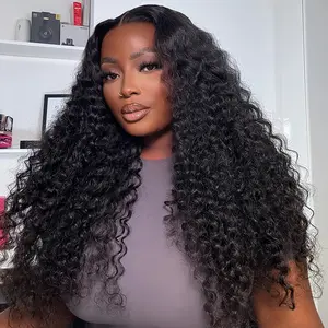 [26‘’ Deep Wave=$149] Tahikie 13x6 Deep Wave Curly Wigs Human Hair Pre Plucked Pre Cut HD Lace Wigs Ready And Go 7x6 Glueless With Drawstring One-Step 13x6 Frontal Lace Curly Wave/ Body Wave/ Kinky Curly / Water Wave Natural Hairline#tiktokshopmemorialday