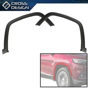 CROSSDESIGN Wheel Fender Flare Molding Trim, Car Accessories for 2017-2022 Jeep Compass (Front, Left & Right)