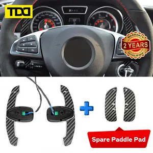 TDD Magnetic Paddle Shifters BC1 for Mercedes Benz A B C CLA CLS E G GLA GLC GLE GLS S SL Class (2014-2021), Carbon Fiber Shift Extensions Compatible with 2016-2021 Models Car steering wheel modification Parts