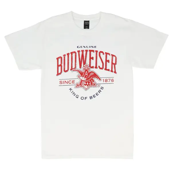 Budweiser Genuine T-Shirt Sweatshirt - Active Lifestyle Essentials - Men's and Women's Choices - Colorful Varieties - Every Size Available - Trendy Styles Available