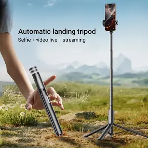 60'' Auto Pop-Up Phone Tripod & Selfie Stick with Remote | Portable Travel Stand for iPhone 12-17 & Android