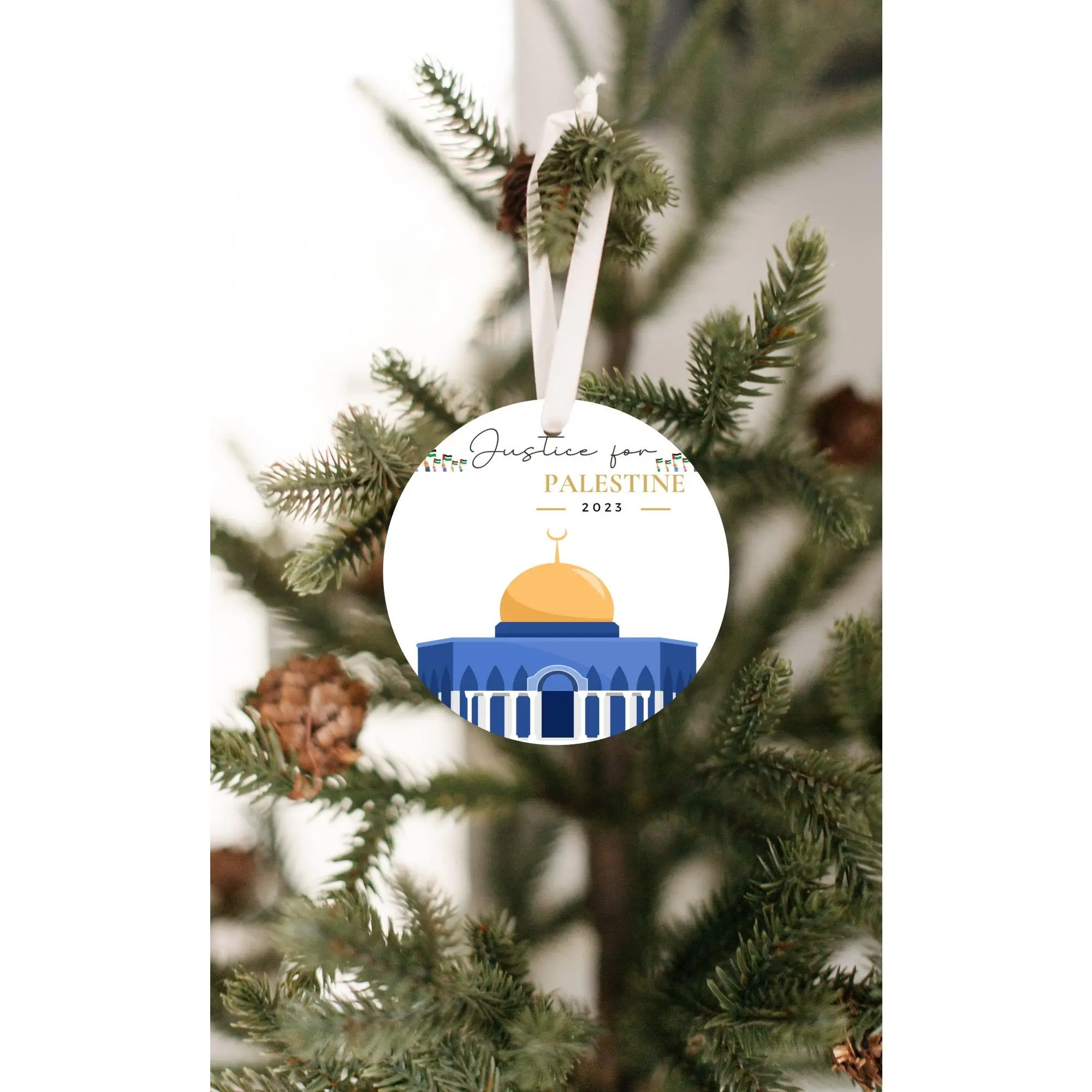 Justice for Palestine - Gift Ornament Christmas Plastic