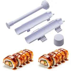 sushi bazooka sushi maker kit, Sushi Roller Mold Food Grade Plastic Rice Vegetable Meat homemade Diy Sushi Making Kit Machine tool kitchen Utensils sushi molds press gun