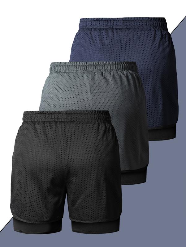 Men’s Summer New Outdoor Sports Shorts, Pack of 3 — Fitness, Running, Basketball, Thigh-Length