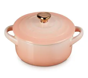 Le Creuset 8-oz. Mini Round Cocotte with Rose Gold Heart Knob