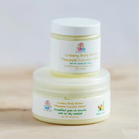 SOAPS BY LELA Creamy Body Butter - Lightweight, Non-Greasy Herbal Moisturizer with Shea, Kokum, Apricot Oil, Meadowfoam Oil, Pumpkin Pineapple Clove Infusion, Lavender, Avocado, Floral Blend for Skin Repair & Radiant Soft Skin