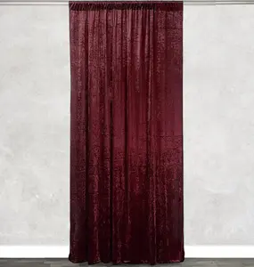 Velvet 8 ft x 60 Inch Drape with 4 Inch Pocket Burgundy