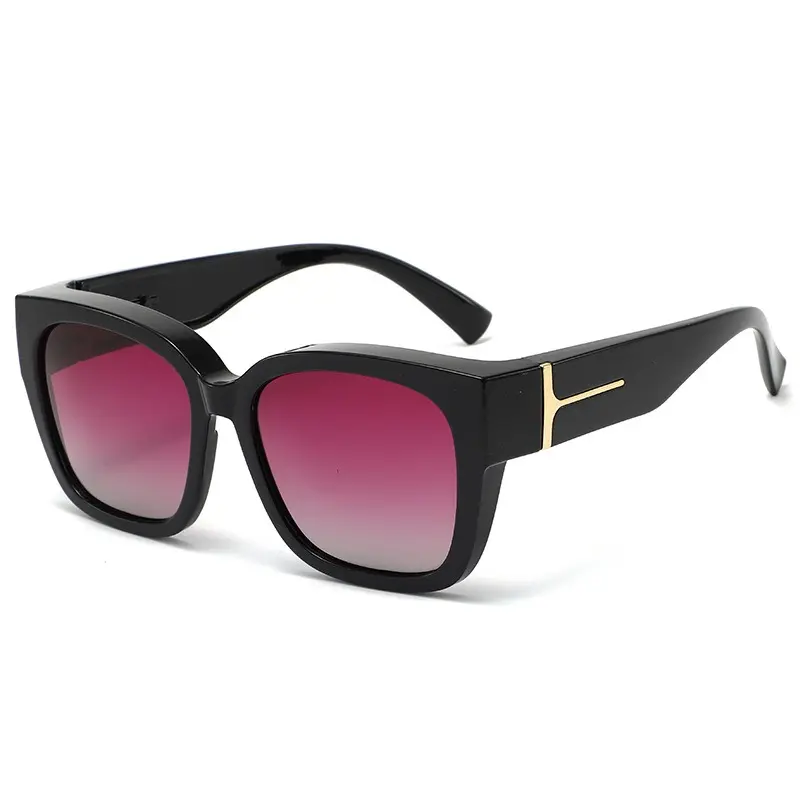 Glossy Black Frame, Gradient Purple Lenses