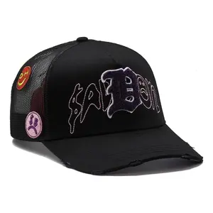 Curved Trucker Cap Dandy Hats X Sad Boyz Extsy Model Black