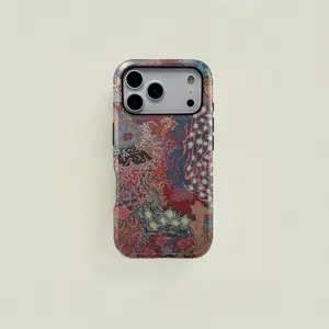 Abstract Dot Painting Art Phone Case, Durable Two-In-One Protection, Fits iPhone 17 16 15 14 13 12 Pro Max, Samsung Galaxy S25 S24 S23 S22 Ultra Series