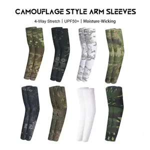 Cooling Digital Camouflage Sun Sleeves for Women & Men - UPF 50+ UV Protection Ice Silk Stretchy Quick-Dry for Driving Hiking Cycling Golf Fishing Outdoor