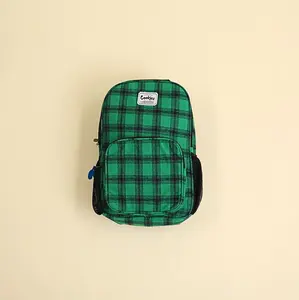 Cookies Brand - Stylish Plaid Backpack in Green and Black