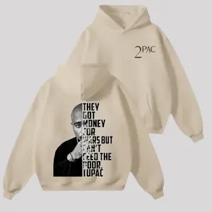 2Pac Money For Wars Graphic Hoodiex Tupac Shakur Social Justice Quote Sweatshirt, Hip Hop Legend Portrait Apparel, Aesthetic Rap Pullover, Streetwear Statement Shirt