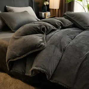 Solid Color Bedding Set, 3 Counts/set Including 1 Count Duvet Cover & 2 Counts Pillowcases without Filler, Soft Comfortable Bedding Set for Bedroom, Comfy Bed Sets