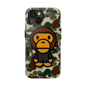 Cute Milo-Style Camo Design Phone Case – Shockproof Protective Cover, Lightweight, Stylish Fit for Daily Use
